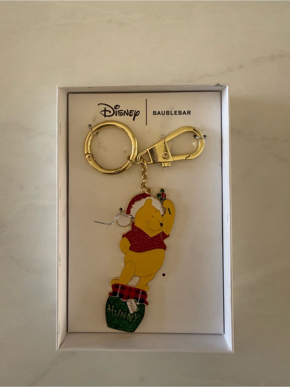 Disney + BaubleBar Winnie the Pooh Holiday Keychain